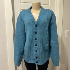 Vintage Sedgewick Sportswear Size L /XL Wool Blend Sweater Cardigan Grandpa Core